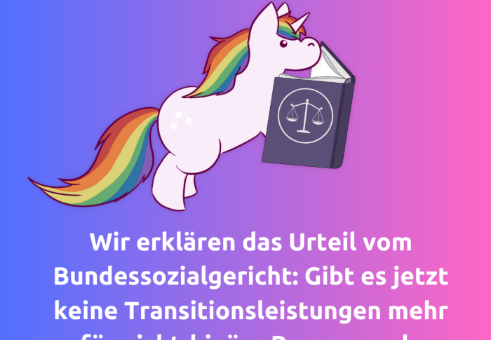 Urteil vom Bundessozialgericht: Vorläufig keine Transitionsleistungen für nicht-binäre Personen als Kassenleistung